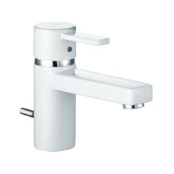 Однорычажный смеситель для раковины, белый глянцевый, ZENTA Kludi арт. 382509175