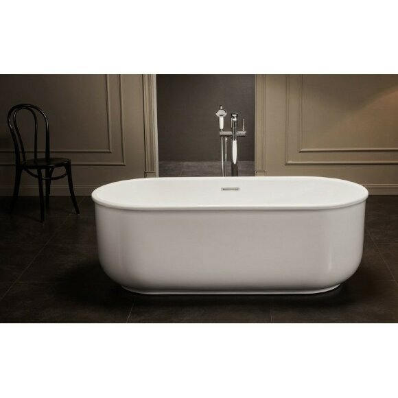 BelBagno Акриловая ванна 170x80, отдельностоящая, овальная, белая, арт. BB401-1700-800