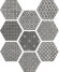 Керамогранит Hexagon Kendo Mix Grey 26x23 Ape Soft