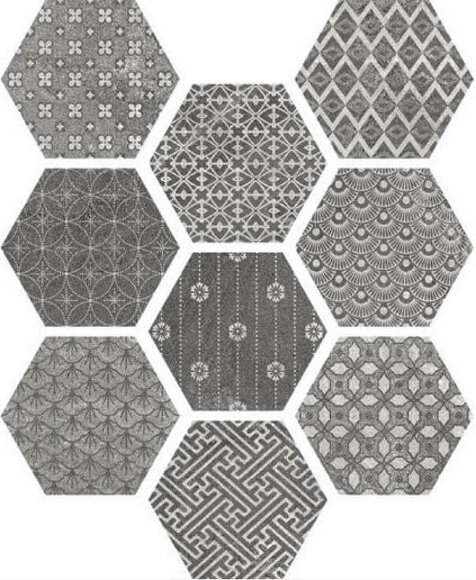 Керамогранит Hexagon Kendo Mix Grey 26x23 Ape Soft