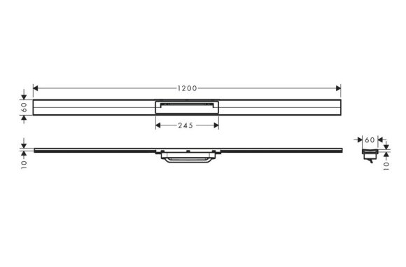 Hansgrohe внешняя часть трапа для душа 120 см, укорачиваемая, RainDrain Flex, матовая бронза арт. 56047140 Hansgrohe внешняя часть трапа для душа 120 см, укорачиваемая, RainDrain Flex, матовая бронза арт. 56047140