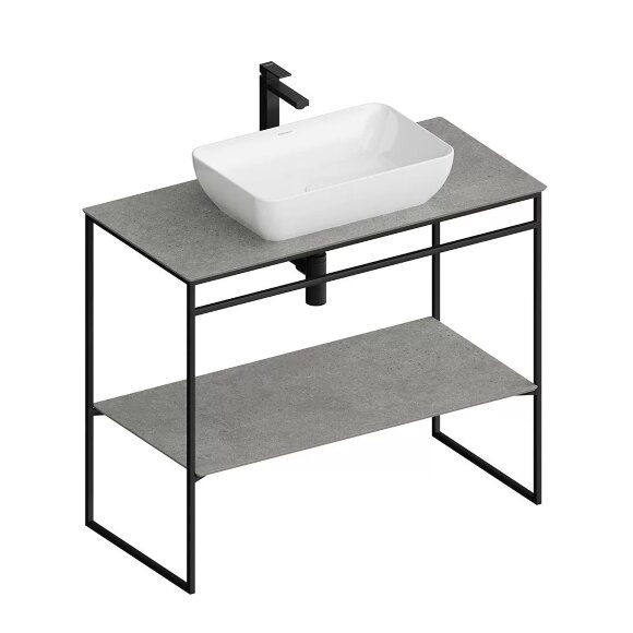 Металлическая структура напольная 100см, Kerama Marazzi Plaza next, PL.N.100.01\BLK.M цвет: черная матовая