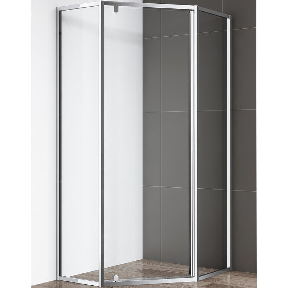 Душевой уголок ECO Хром Cezares - ECO-O-P-1-90-C-Cr