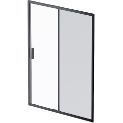 Душевая дверь 150 профиль черный матовый стекло тонированное-прозрачное AM.PM Gem арт. W90G-150-1-195BG