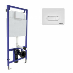 Инсталляция для скрытого монтажа унитаза кнопка d1, белая Novum Berges арт. 040231