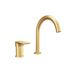 Смеситель для раковины Remer Infinity, цвет: золото брашированное, арт. I57BG