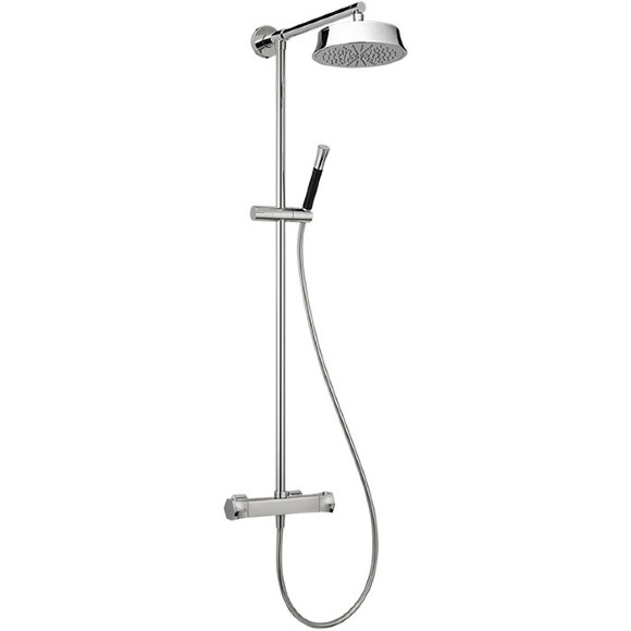 Душевая стойка : термостатический смеситель для душа, верхний душ, ручной душ с держателем и шлангом CISAL Cherie цвет: хром арт. CEC7801021