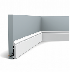 Плинтус из дюрополимера SX173 Orac Axxent Бельгия цвет: Белый