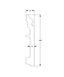 Плинтус из дюрополимера SX173 Orac Axxent Бельгия цвет: Белый