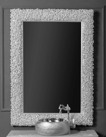 Зеркало ROSE 110x85 см цвет: белое ArmadiArt арт. 549
