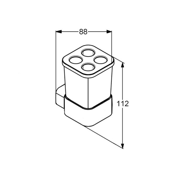 Держатель с универсальным стаканом, хром глянцевый, E2 Kludi арт. 4998205 Держатель с универсальным стаканом, хром глянцевый, E2 Kludi арт. 4998205