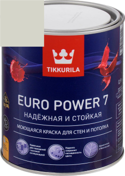 Тиккурила краска Euro Power 7 (9 л) RAL 9002 моющаяся для стен и потолков  TEPRAL9002