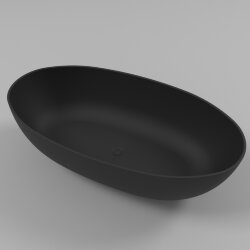 Ванна из искусственного камня 170х87 Whitecross Diamond 0201.170087.201 цвет: черный мат