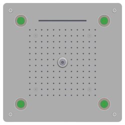 RGW Верхний душ SP-73 хром нержавеющая сталь арт. 21140273-01