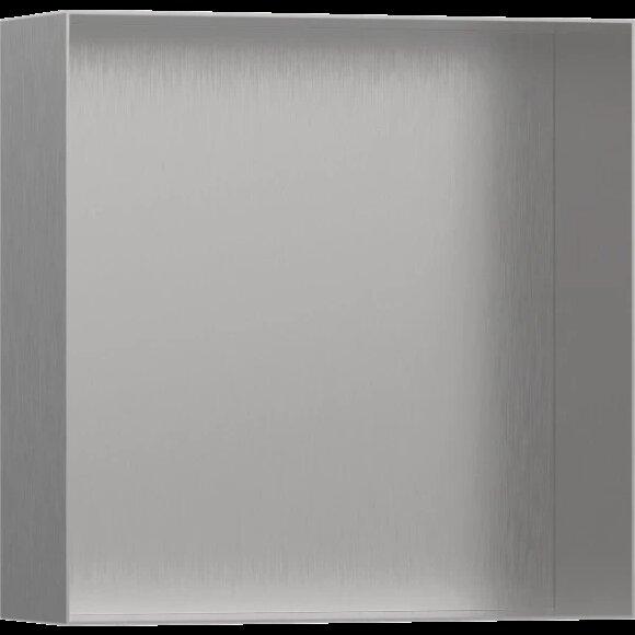 Hansgrohe настенный короб с открытой рамой, 30х30х10 см, XtraStoris Minimalistic, матовая нержавеющая сталь арт. 56073800