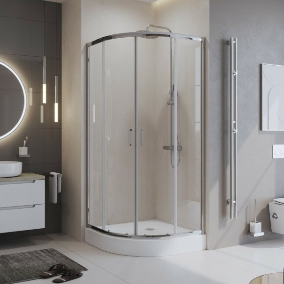 BelBagno Душевой уголок 85x195 глянцевый хром, Uno-195, арт. UNO-195-R-2-85-C-Cr