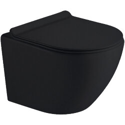 Timo Унитаз  Kulo подвесной Черный матовый с сиденьем Микролифт арт. TK-403МВ