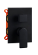 Встраиваемый смеситель для душа на 2 выхода, с дивертером, AQG Alpha, 01ALP351NG цвет: черный матовый