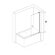 RGW Шторка на ванну sc-102 90x150 профиль хром стекло тонированное алюминий, стекло арт. 011110209-31