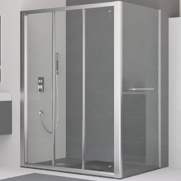 RGW Душевой уголок CL-40-1 140x80 профиль хром стекло прозрачное алюминий, стекло арт. 040940148-011