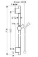Hansgrohe душевая штанга S Puro 65см со шлангом, Unica, глянцевый хром арт. 28632000