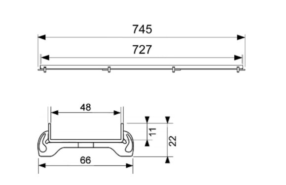 Основа под облицовку плиткой для прямого душевого канала 800 мм TECE Drainline "plate" 600870 цвет: нержавеющая сталь Основа под облицовку плиткой для прямого душевого канала 800 мм TECE Drainline "plate" 600870 цвет: нержавеющая сталь