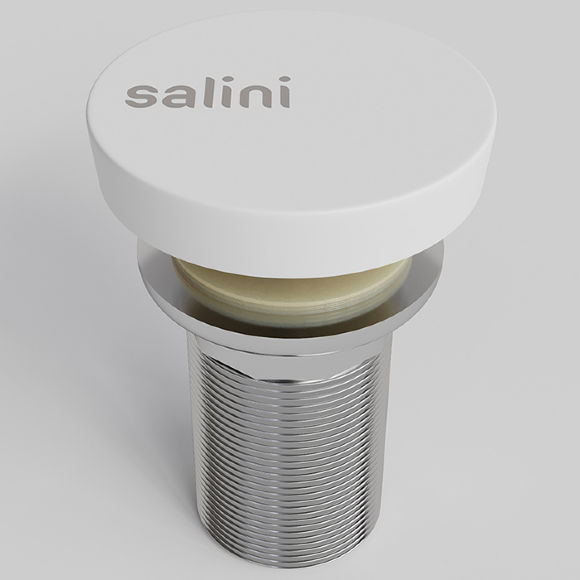 Донный клапан для раковины Salini, цвет: белый матовый, арт. 162302M\16232WM