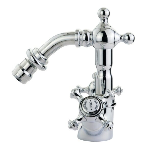 Смеситель для биде излив "змейка", донный клапан "click-clack", Migliore Prestige, хром арт. 31623