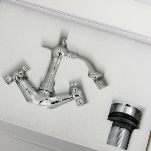 Смеситель для биде излив "змейка", донный клапан "click-clack", Migliore Prestige, хром арт. 31623