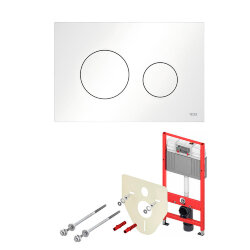 Комплект: инсталляция с клавишей смыва TECE TECEloop, цвет: белый глянцевый, арт. K440920