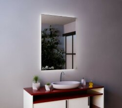 Зеркало с подсветкой Miralls Basic 400x800 мм, тач кольцо Basic400 Зеркало с подсветкой Miralls Basic 400x800 мм, тач кольцо Basic400