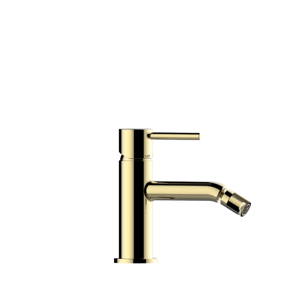 Однорычажный смеситель для биде c донным клапаном, Teo Bossini, Z00702.021 цвет: золото