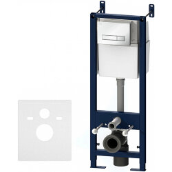 Инсталляция для унитаза с белой глянцевой клавишей смыва AM.PM Start арт. I012703.0201