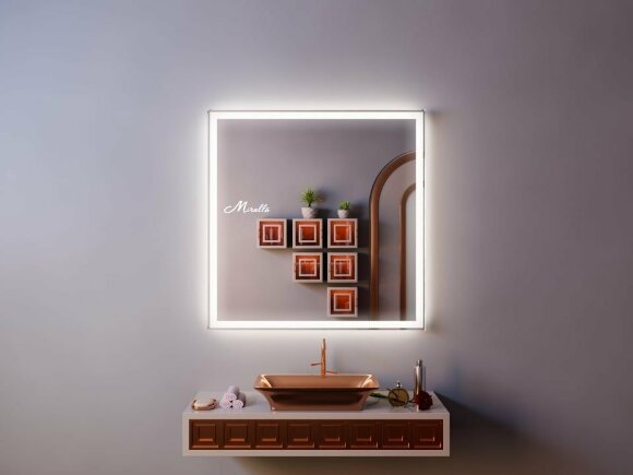 Зеркало в ванную комнату с LED подсветкой 1000x800 Murano Extra