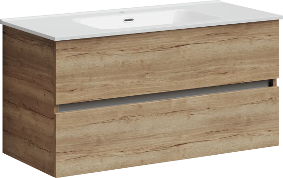 Тумба подвесная SANCOS Urban 990х450х550, c двумя ящиками оснащенными доводчиками, дуб галифакс натуральный , арт. UR100EG