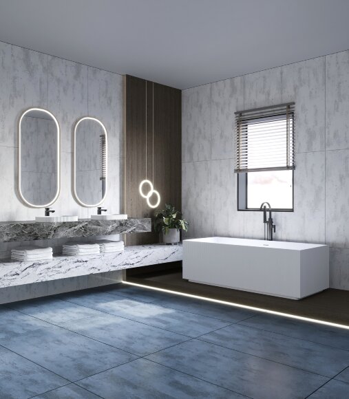 Ванна из искусственного камня NT222 LIETO NT BAGNO цвет: белый матовый