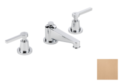 Смеситель для раковины на три отверстия устанавливаемый на борту с донным клапаном, THG Spirit с рукоятками, matt blush pvd (H60) - G58-151 Смеситель для раковины на три отверстия устанавливаемый на борту с донным клапаном, THG Spirit с рукоятками, matt blush pvd (H60) - G58-151