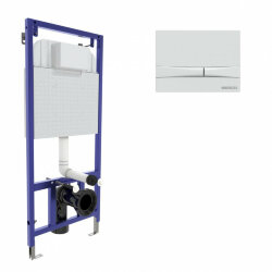 Инсталляция для скрытого монтажа унитаза кнопка f1 белая Novum Berges арт. 040250