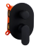Встраиваемый смеситель для душа на 2 выхода, с дивертером, AQG Beta, 01BET351NG цвет: черный матовый