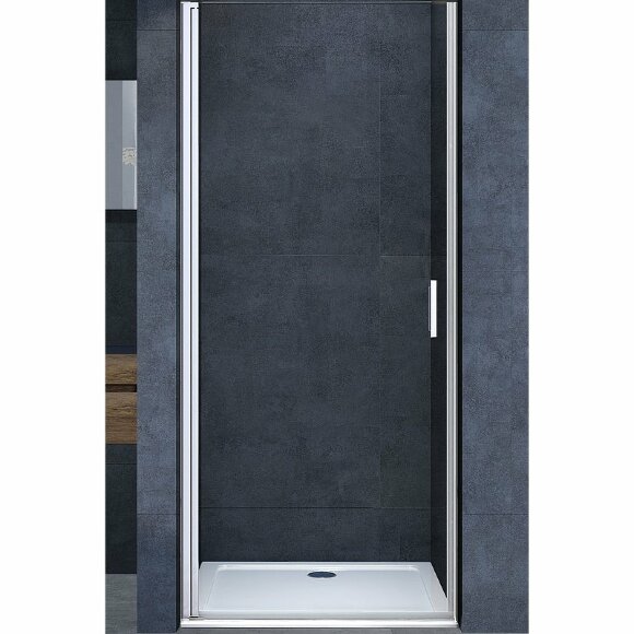 Душевая дверь Vincea (Италия), 80 профиль Хром стекло прозрачное Alpha - VDP-3AL800CL