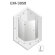 Душевое ограждение L 100x80x200 Avexa gold New Trendy брашированное золото арт. EXK-3859