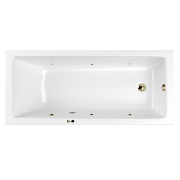 Гидромассажная ванна 170х70 Whitecross Wave 0101.170070.100.SOFT.BR цвет: бронза