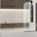 RGW Шторка на ванну sc-09b 60x150 профиль черный стекло прозрачное алюминий, стекло арт. 06110906-14