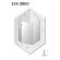 Душевое ограждение L 100x80x200 Avexa gold New Trendy брашированное золото арт. EXK-3860
