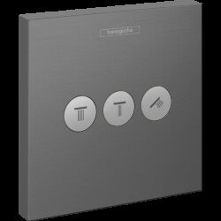 Hansgrohe переключатель потоков для душа на 3 потребителя, ShowerSelect, матовый черный арт. 15764340 Hansgrohe переключатель потоков для душа на 3 потребителя, ShowerSelect, матовый черный арт. 15764340