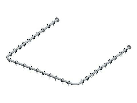 Keuco Набор штанг для душевой шторки для квадратного душа 100х100 см, Plan, 14940 011000 цвет: хром