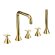 Смеситель на борт ванны, на 5 отв., Migliore Sirius, золото арт. 28172