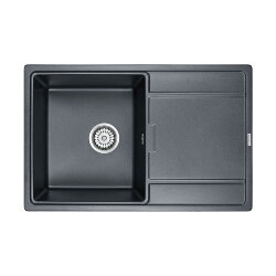 Кухонная мойка из кварца Flugen Paulmark 780х500 мм, PM217850-BLM цвет: черный металлик