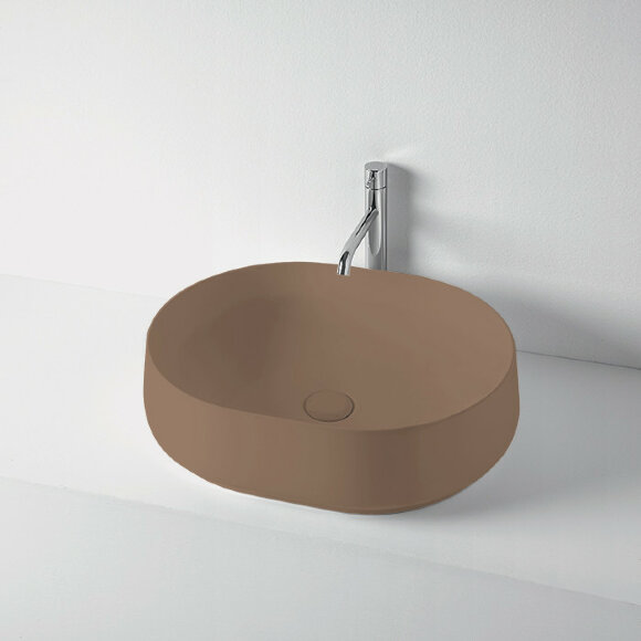 Раковина накладная 56х44см, без отв. KERASAN F10, 460588 цвет: bruno Matt