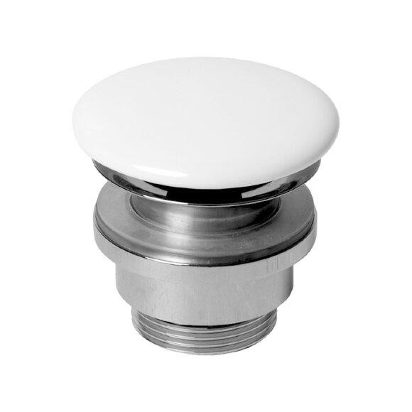 Донный клапан для раковины универсальный, с крышкой керамической AZZURRA PILCE bi цвет: белый